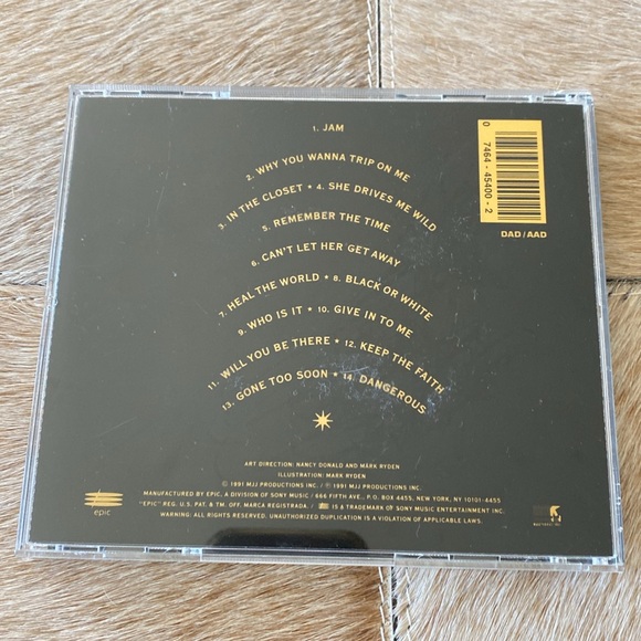 1991 Michael Jackson Dangerous CD - Picture 2 of 8